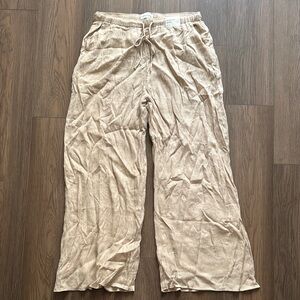 Abercrombie & Fitch Beige Wide Leg Pants